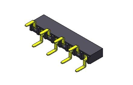 ตัวเชื่อมต่อส่วนหัวหญิง 2.54 มม. แถวเดียวประเภทรายการคู่ 1 * 2PIN ถึง 1 * 40PIN H = 5.00 มม.