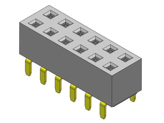 ตัวเชื่อมต่อส่วนหัวหญิง 2.54 มม. สองแถวประเภทรายการคู่ 2 * 2PIN ถึง 2 * 40PIN H = 5.00 มม.
