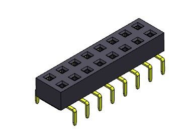 ตัวเชื่อมต่อส่วนหัวหญิง 2.54 มม. สองแถวประเภทรายการคู่ 2 * 2PIN ถึง 2 * 40PIN H = 3.00 มม.