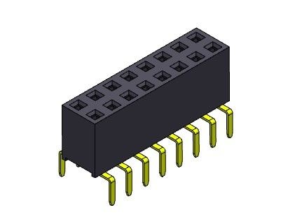 ตัวเชื่อมต่อส่วนหัวหญิง 2.54 มม. สองแถวประเภทรายการคู่ 2 * 2PIN ถึง 2 * 40PIN H = 7.10 มม.