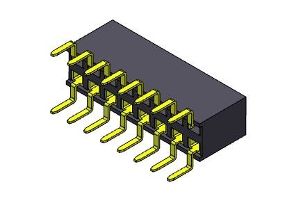 ตัวเชื่อมต่อส่วนหัวหญิง 2.54 มม. สองแถวประเภทรายการคู่ 2 * 2PIN ถึง 2 * 40PIN H = 7.10 มม.