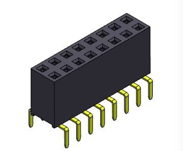 2.54 มม. ขั้วต่อหัวต่อหญิงสองแถวสองแถว 2 * 2PIN ถึง 2 * 40PIN