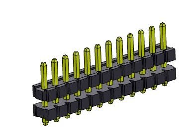 หัวต่อพิน 3.96 มม. แถวเดียวแบบเรียงซ้อนแบบตรง 1 * 1PIN ถึง 1 * 24PIN