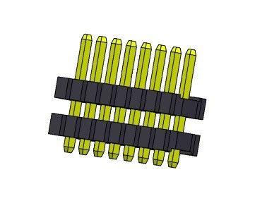 หัวต่อพิน 3.96 มม. แถวเดียวแบบเรียงซ้อนแบบตรง 1 * 1PIN ถึง 1 * 24PIN