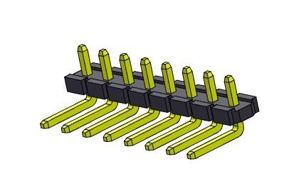 หัวต่อพิน 5.08 มม. แถวเดียว R/A TYPE 1*2PIN ถึง 1*20PIN H=2.54MM