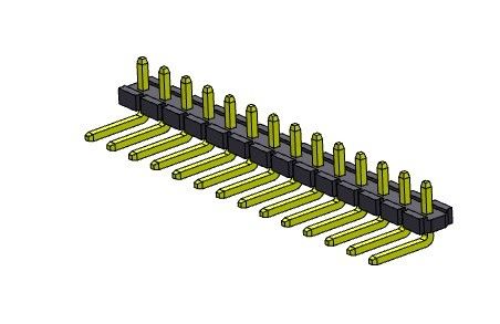 หัวต่อพิน 5.08 มม. แถวเดียว R/A TYPE 1*2PIN ถึง 1*20PIN H=2.54MM