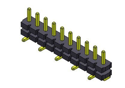 หัวต่อพิน 5.08 มม. กองแถวเดียวตรง SMT TYPE 1 * 2PIN ถึง 1 * 20PIN