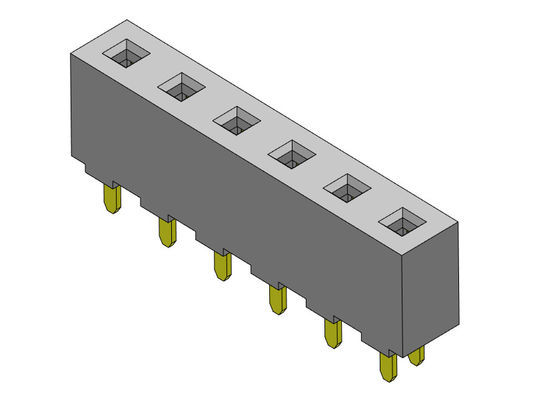 หัวต่อตัวเมีย 5.08 มม. ประเภทกรมทรัพย์สินทางปัญญาแถวเดียว 1 * 2PIN ถึง 1 * 20PIN H = 8.90 มม.