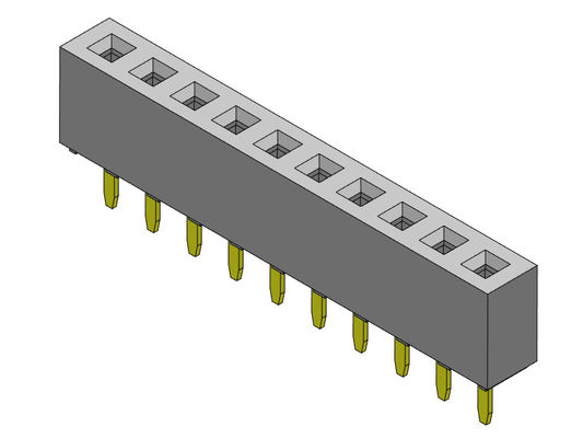 หัวต่อตัวเมีย 2.00 มม. แบบจุ่มแถวเดียว 1*2PIN ถึง 1*40PIN H=4.30 มม.
