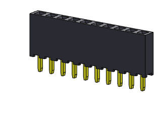 หัวต่อตัวเมีย 2.00 มม. แบบจุ่มแถวเดียว 1 * 2PIN ถึง 1 * 40PIN H = 6.35 มม.