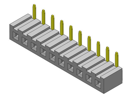 หัวต่อตัวเมีย 2.00 มม. แถวเดี่ยว R/A Dip TYPE 1*2PIN ถึง 1*40PIN H=4.30 มม.