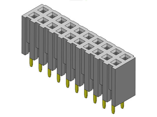 หัวต่อตัวเมีย 2.00 มม. แบบจุ่มสองแถว 2 * 2PIN ถึง 2 * 40PIN H = 7.20 มม.