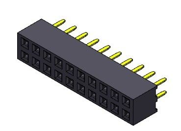 หัวต่อตัวเมีย 2.00 มม. แบบจุ่มสองแถว 2 * 2PIN ถึง 2 * 40PIN H = 4.00 มม.