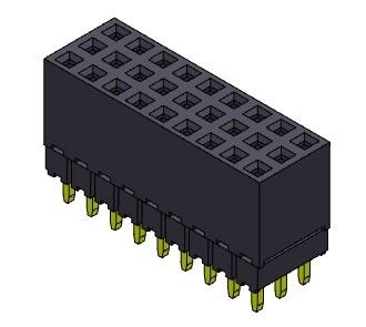 หัวต่อตัวเมีย 2.00 มม. สามแถวยกระดับประเภท 3 * 2PIN ถึง 3 * 40PIN