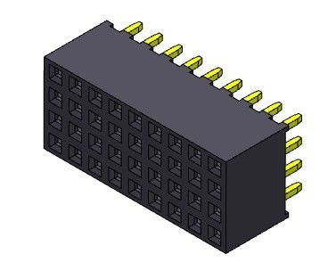หัวต่อตัวเมีย 2.00 มม. แบบจุ่มสี่แถว 4 * 2PIN ถึง 4 * 40PIN H = 6.35 มม.