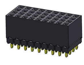 หัวต่อตัวเมีย 2.00 มม. สี่แถวยกระดับประเภท 4 * 2PIN ถึง 4 * 40PIN