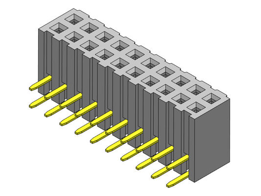 หัวเข็มหญิง 2.00 มม. ชนิดจุ่ม 2 * 2PIN ถึง 2 * 40PIN H = 4.85 มม.