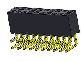 2 * 2PIN ถึง 2 * 40PIN Dip Connectors 2.00mm Dual Row R / A Dip TYPE