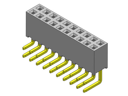 2 * 2PIN ถึง 2 * 40PIN Dip Connectors 2.00mm Dual Row R / A Dip TYPE