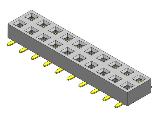 สองแถว SMT TYPE 2.54 หัวต่อหญิง 2 * 2PIN ถึง 2 * 40PIN H = 2.00 มม.
