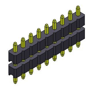 หัวต่อพิน 2.00 มม. กองแถวเดียว ประเภทกรมทรัพย์สินทางปัญญา 1*2PIN ถึง 1*40PIN H=2.00MM