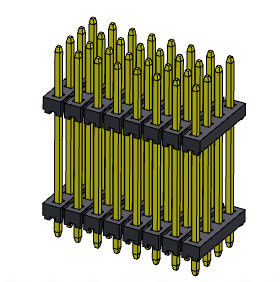 ขั้วต่อพินเฮดเดอร์ 2.00 มม. แถวเรียงซ้อนสี่แถวแบบตรง 4*3PIN ถึง 4*40PIN