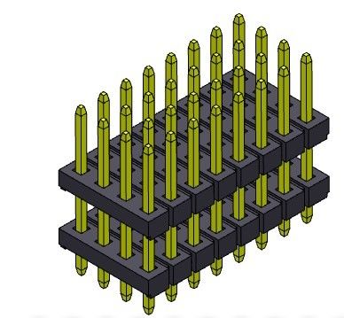 ขั้วต่อพินเฮดเดอร์ 2.00 มม. แถวเรียงซ้อนสี่แถวแบบตรง 4*3PIN ถึง 4*40PIN