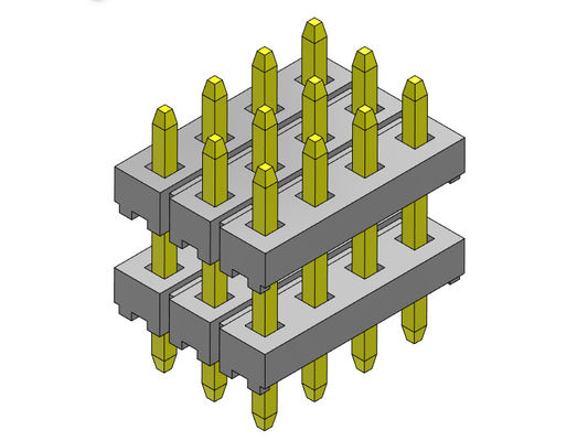 ขั้วต่อพินเฮดเดอร์ 2.00 มม. แถวเรียงซ้อนสี่แถวแบบตรง 4*3PIN ถึง 4*40PIN