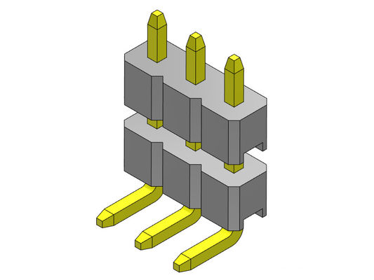 ขั้วต่อพินเฮดเดอร์ 2.00 มม. กองแถวเดียว R/A TYPE 1*2PIN ถึง 1*40PIN H=2.00MM