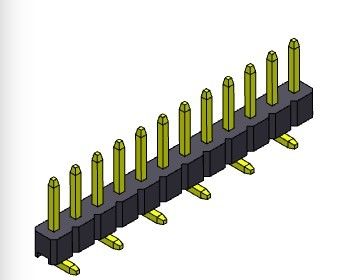 ตัวเชื่อมต่อส่วนหัว PCB แถวเดียว 2.00 มม. ประเภท SMT 1 * 2PIN ถึง 1 * 40PIN H = 2.00 มม.