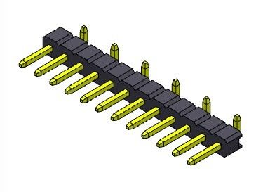 ตัวเชื่อมต่อส่วนหัว PCB แถวเดียว 2.00 มม. ประเภท SMT 1 * 2PIN ถึง 1 * 40PIN H = 2.00 มม.