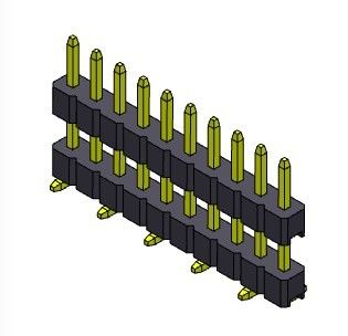 ตัวเชื่อมต่อส่วนหัวของ SMT TYPE PCB 2.00 มม. หัวเข็มแถวเดี่ยว 1 * 2PIN ถึง 1 * 40PIN