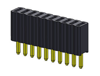 หัวต่อตัวเมีย 1.27 มม. แถวเดียวแบบตรง 1 * 2PIN ถึง 1 * 50PIN H = 4.60 มม.