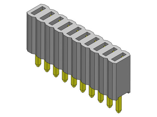 หัวต่อตัวเมีย 1.27 มม. แถวเดียวแบบตรง 1 * 2PIN ถึง 1 * 50PIN H = 4.60 มม.