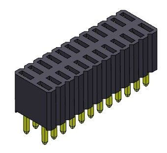 หัวต่อตัวเมีย 1.27 มม. สองแถวแบบตรง 2 * 3PIN ถึง 2 * 50PIN H = 4.60 มม.