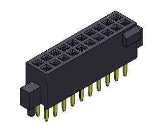 หัวต่อตัวเมีย 1.27 มม. สองแถวพร้อมตัวกันกระแทกและหมุดแบบตรง 2 * 3PIN ถึง 2 * 50PIN H = 4.40 มม.