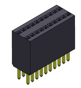 หัวต่อตัวเมีย 1.27 มม. สองแถวแบบตรง 2 * 2PIN ถึง 2 * 35PIN H = 8.50 มม.