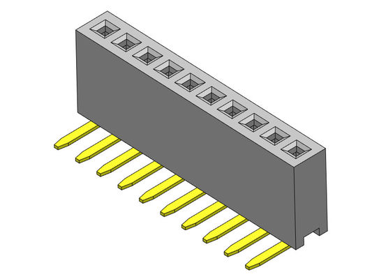 หัวต่อตัวเมีย 1.27 มม. แถวเดียว R/A ประเภท 1*2PIN ถึง 1*40PIN H=4.30 มม.