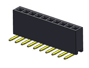หัวต่อตัวเมีย 1.27 มม. แถวเดียว R/A ประเภท 1*2PIN ถึง 1*40PIN H=4.30 มม.