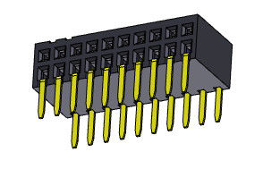 หัวต่อตัวเมีย 1.27 มม. สองแถว Sild Entry Dip Type 2 * 3PIN ถึง 2 * 40PIN H = 3.45 มม.