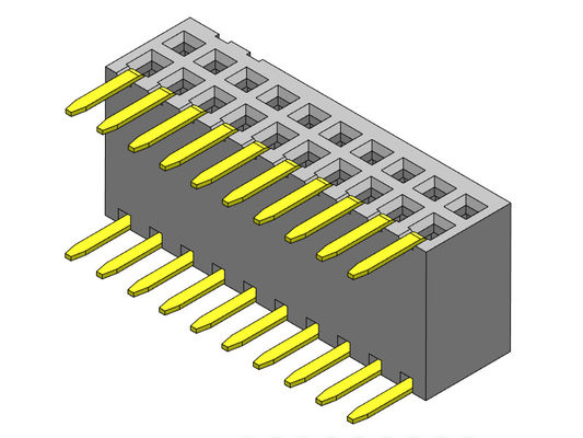หัวต่อตัวเมีย 1.27 มม. สองแถว Sild Entry Dip Type 2 * 3PIN ถึง 2 * 40PIN H = 3.45 มม.