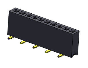 หัวต่อตัวเมีย 1.27 มม. แถวเดียว SMT ประเภท 1 * 2PIN ถึง 1 * 40PIN H = 4.30 มม.