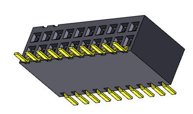 ตัวเชื่อมต่อส่วนหัวหญิง 1.27 มม. รายการ Sild สองแถว SMT ประเภท 2 * 2PIN ถึง 2 * 40PIN H = 3.45 มม.