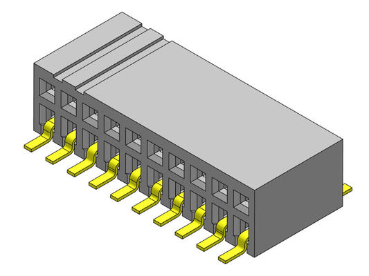 ตัวเชื่อมต่อส่วนหัวหญิง 1.27 มม. รายการ Sild สองแถว SMT ประเภท 2 * 2PIN ถึง 2 * 40PIN H = 3.45 มม.