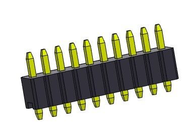 ขั้วต่อหัวเข็ม 1.27 มม. Serise แถวเดียวแบบตรง 1*2PIN ถึง 1*50PIN SQ0.46mm