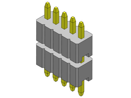 ขั้วต่อหัวเข็ม 1.27 มม. Serise แถวเดี่ยวแบบเรียงซ้อน 1*2PIN ถึง 1*50PIN SQ0.46mm