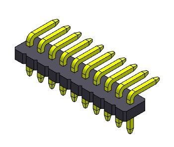 ขั้วต่อส่วนหัวของแผงวงจร 1.27 มม. แถวเดียว R / A 1 * 2PIN ถึง 1 * 50PIN