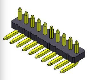 ขั้วต่อส่วนหัวของแผงวงจร 1.27 มม. แถวเดียว R / A 1 * 2PIN ถึง 1 * 50PIN