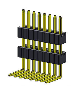 ขั้วต่อหัวต่อหญิง 1.27 มม. 1 * 2PIN ถึง 1 * 50PIN SQ0.40mm