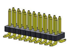 ขั้วต่อหัวต่อหญิงแถวคู่ 2 * 3PIN ถึง 2 * 50PIN SQ0.40mm